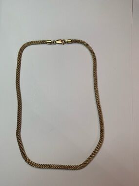 Polished Gold Mesh Necklace for Women